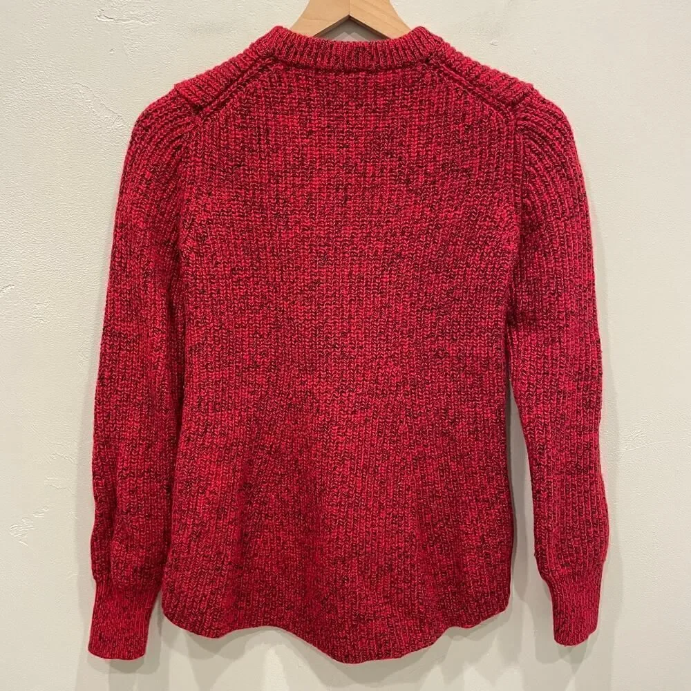 Athleta Sierra Crew Sweater Marled Candy Red - Size: XS
